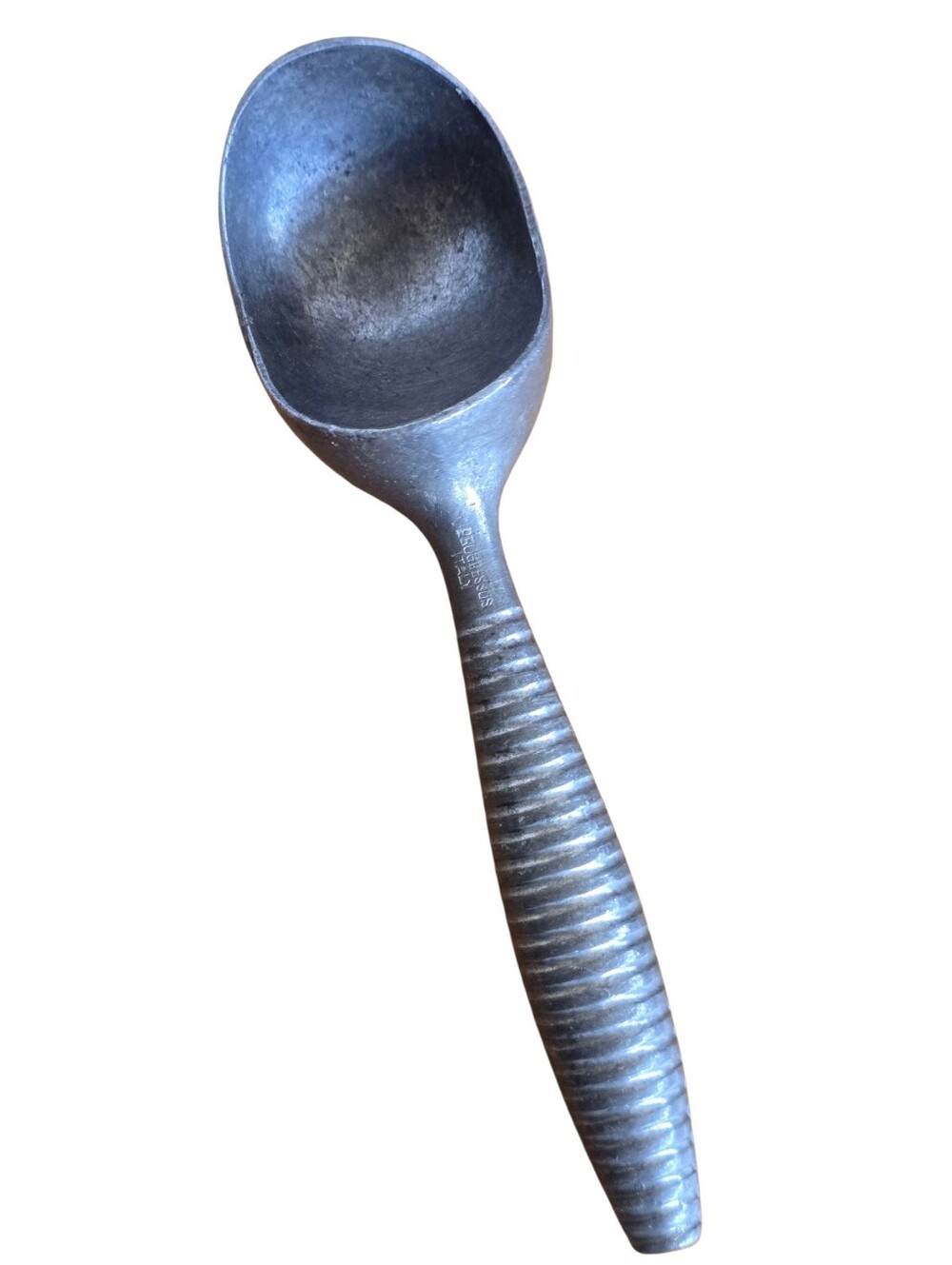 Vintage Probussus Italy Pewter Scoop Spoon Rustic Farmhouse Kitchen Decor